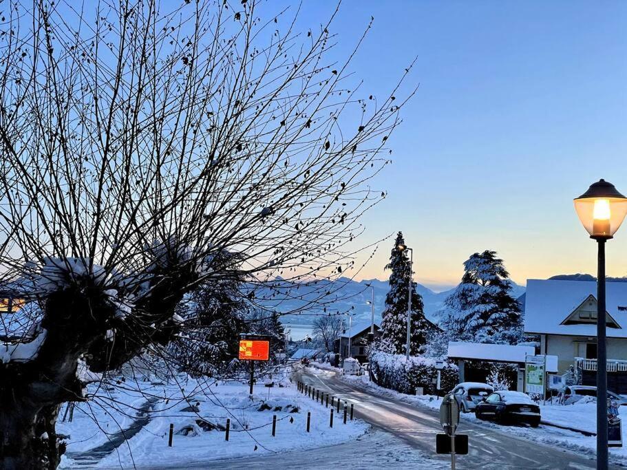 Chaleureux Appartement Entre Lac Et Montagne Neuvecelle Exteriör bild
